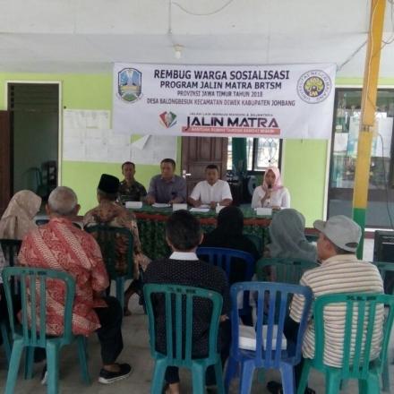 Sosialisasi Program Jalin Matra BRTSM Provinsi