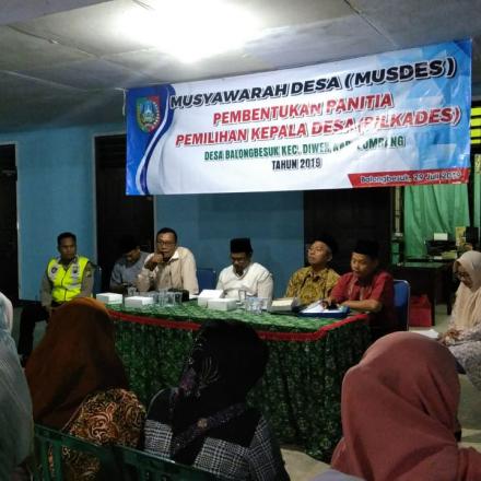 Musdes Pembentukan Panitia Pemilihan Kepala Desa Balongbesuk