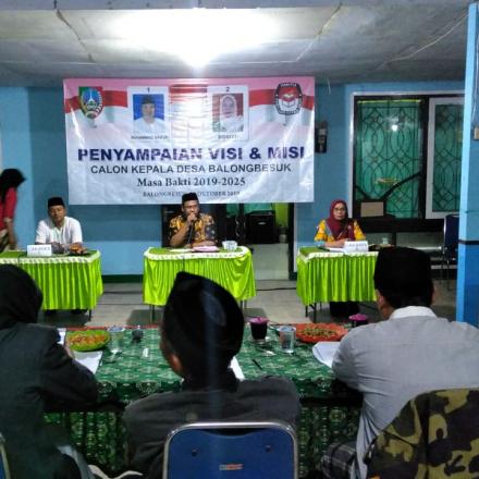 Penyampaian Visi dan Misi Calon Kepala Desa