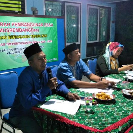 Musyawarah Pembentukan Tim Penyusun RPJMDes 2020 - 2025