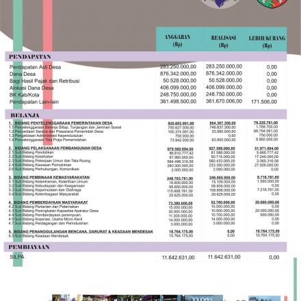 Realisasi Anggaran Desa Balongbesuk tahun 2019