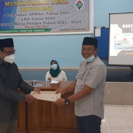 Musyawarah Desa Tentang Penetapan APBDes Tahun 2021