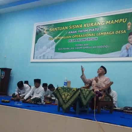 Penyaluran bantuan siswa kurang mampu dan Operasional Lembaga desa