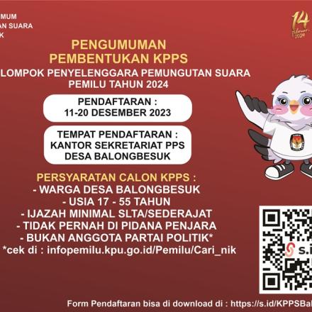 Pendaftaran petugas KPPS Pemilu 2024