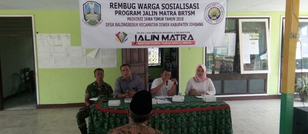 Sosialisasi Program Jalin Matra BRTSM Provinsi